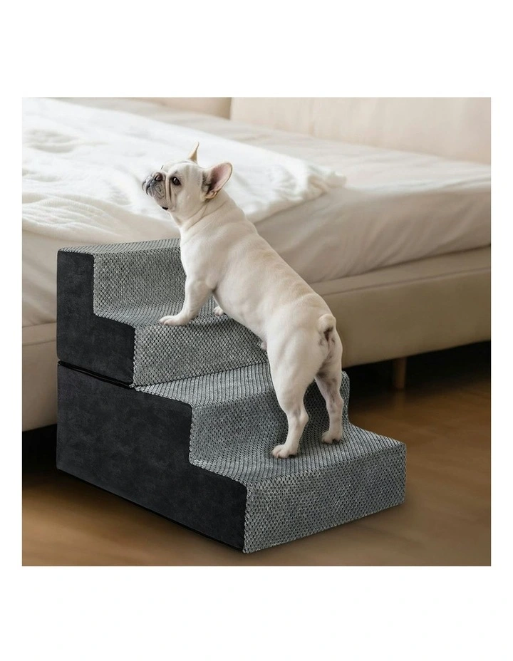 Pawz 4 Steps Pet Stairs for Bed Sofa High Density Foam Dog Ramp Non-Slip Ladder image 7