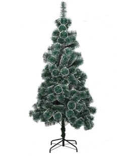Snow Flocked Christmas Tree Artificial Indoor Outdoor Decor 1.8M in Green