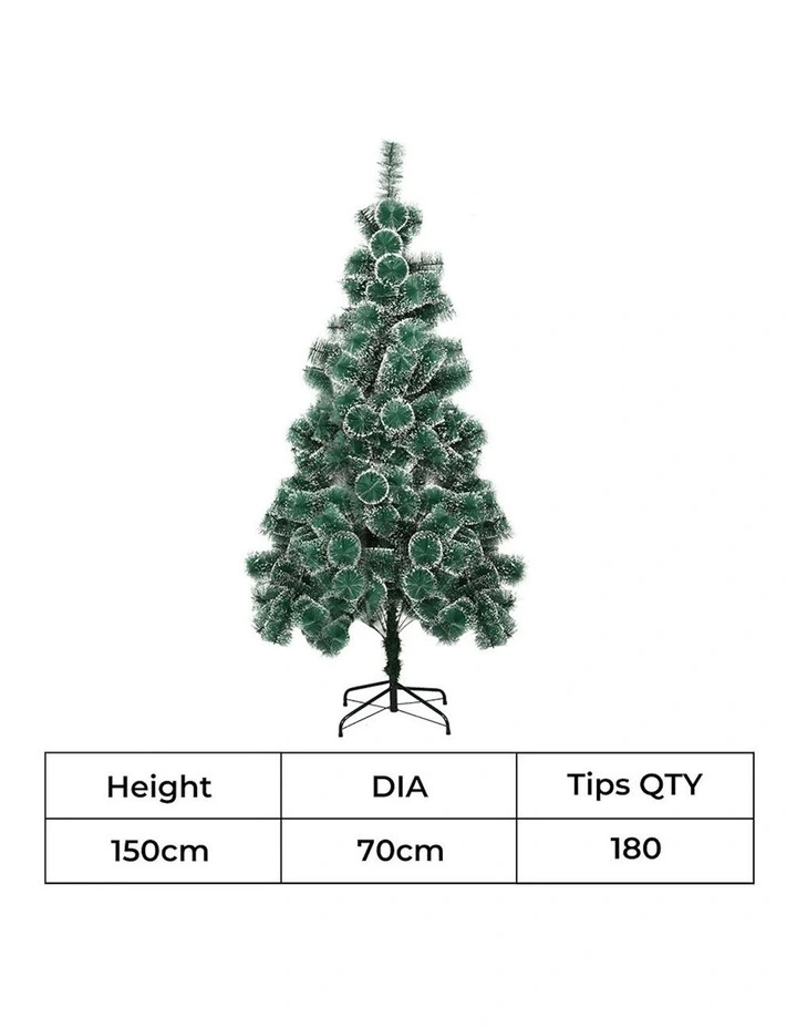 Outdoor Decor Snow Flocked Christmas Tree 1.5M in Green image 4