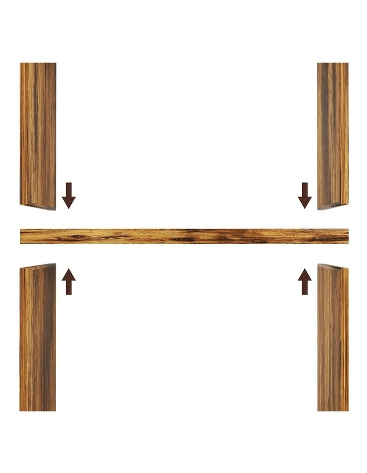 Storage Shelves Bookcase Display Unit Organizer Cabinet 6 Tier Book Shelf in Brown image 4