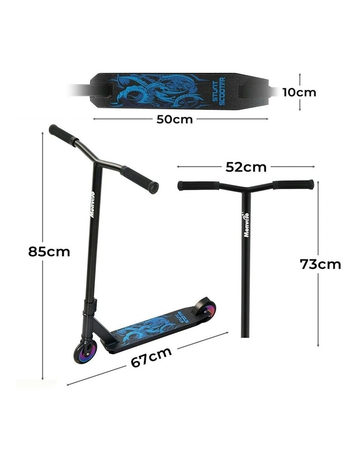 Monvelo Stunt Scooter 360Freestyle Trick Portable Scooter in Black image 3