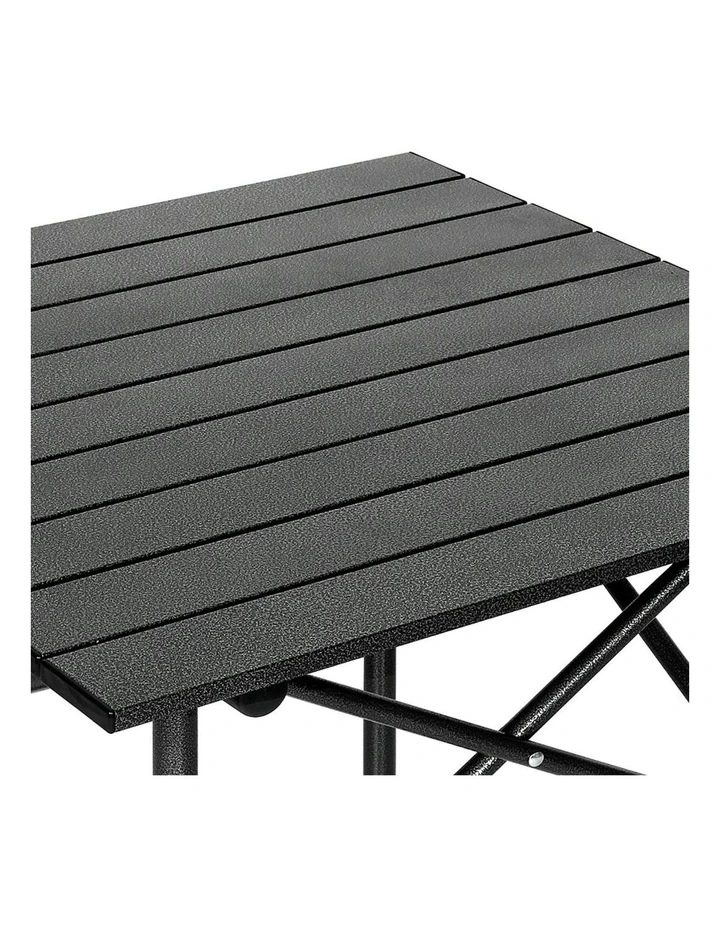 Folding Aluminum Portable Picnic BBQ Desk Camping Table 52cm in Black image 5