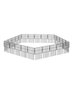 Rustproof Metal Wire Animal Barrier Flower Edging Garden Border Fence in Black