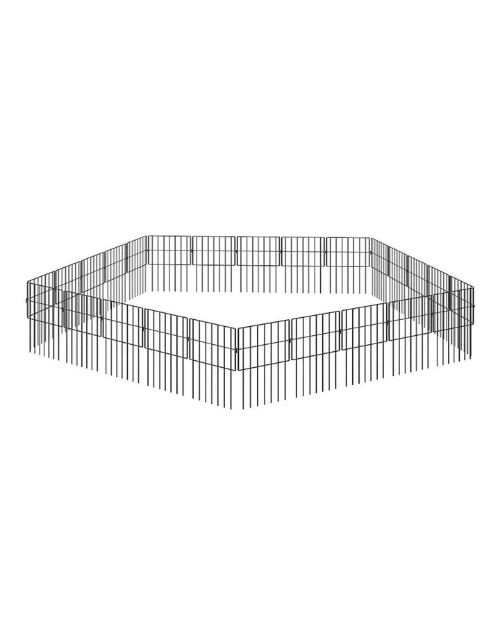 Rustproof Metal Wire Animal Barrier Flower Edging Garden Border Fence in Black image 1