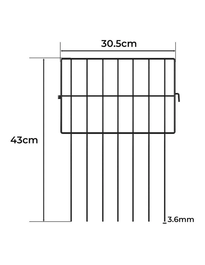 Rustproof Metal Wire Animal Barrier Flower Edging Garden Border Fence in Black image 3