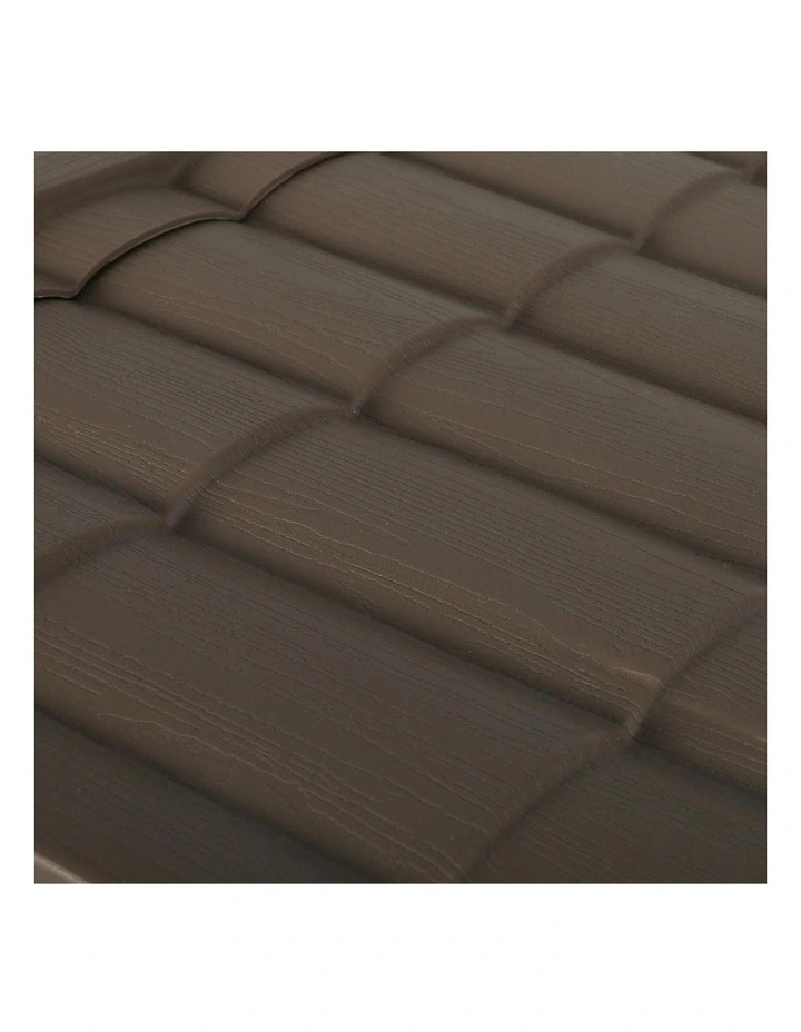 Outdoor Weather-Resistant Kennel with Vent Plastic Dog Cage in Beige/Brown image 5