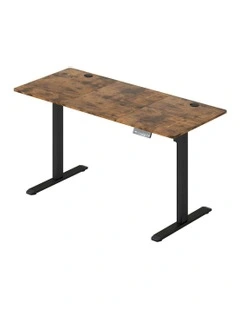 Height Adjustable Gaming Electric Standing Desk 140cm in Vintage Oak