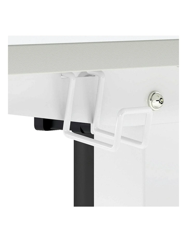 Height Adjustable Gaming Electric Standing Desk 110cm in White image 4