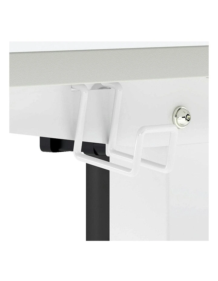 Height Adjustable Gaming Electric Standing Desk 90cm in White image 4