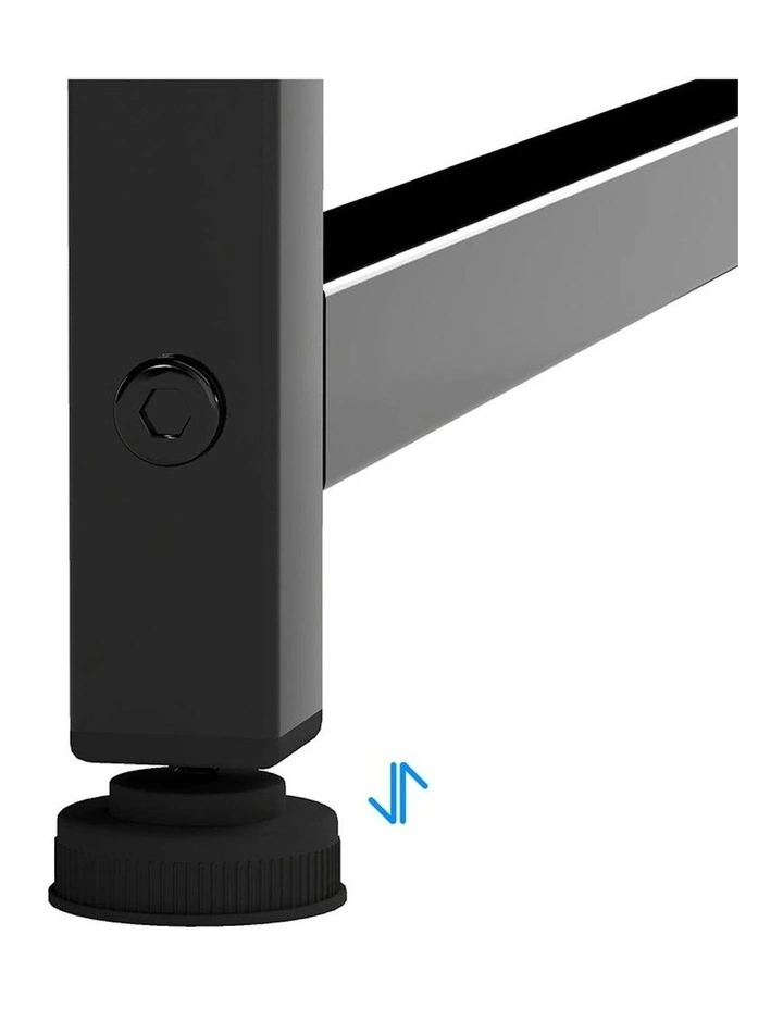 RGB LED Storage Drawers Power Outlet with L Shaped Gaming Desk in Black image 6