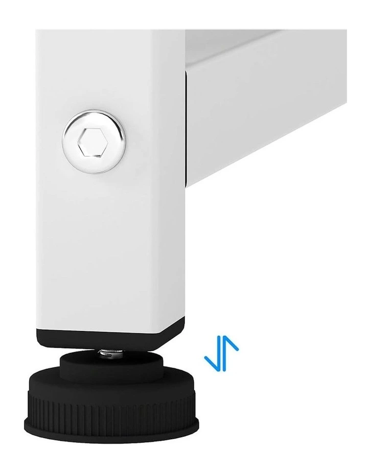 RGB LED Storage Drawers Power Outlet with L Shaped Gaming Desk in White image 6