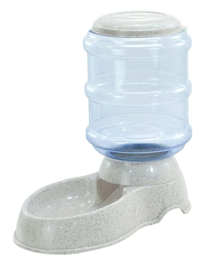 Gravity Food Waterer Automatic Pet Feeder and Water Dispenser Set 3.5L in Grey image 1