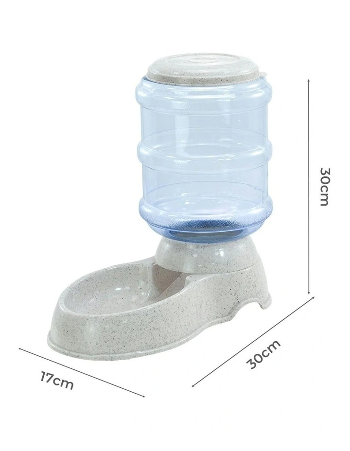 Gravity Food Waterer Automatic Pet Feeder and Water Dispenser Set 3.5L in Grey image 3