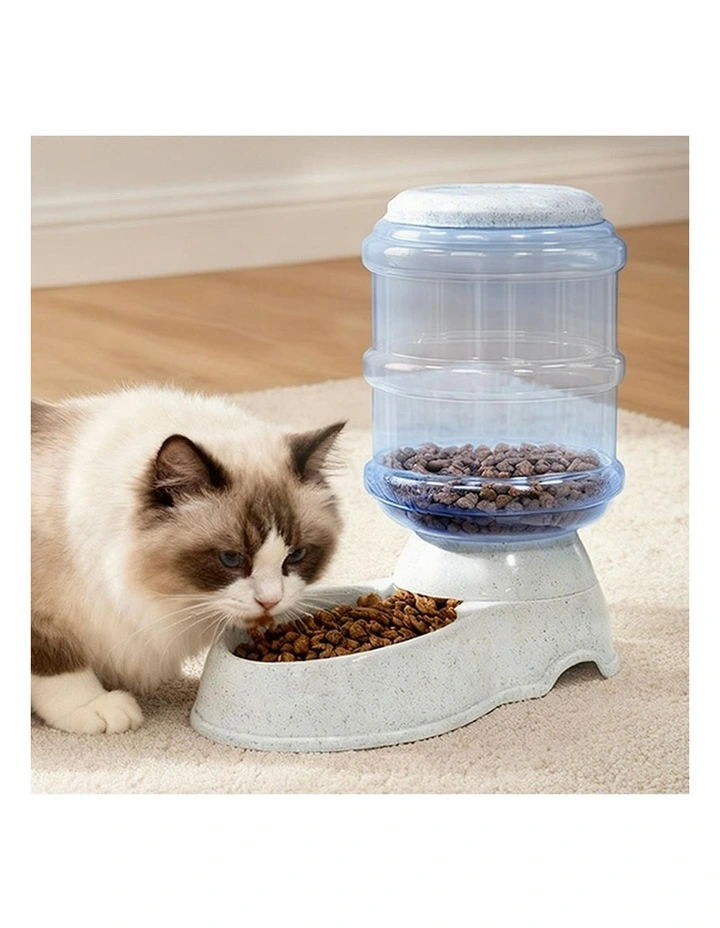 Gravity Food Waterer Automatic Pet Feeder and Water Dispenser Set 3.5L in Grey image 7