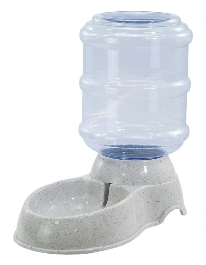 Gravity Food Waterer Pet Feeder & Water Dispenser Set 3.5L in Grey image 1