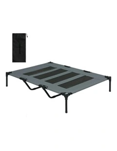 Heavy Duty Outdoor Cooling Portable Elevated Pet Bed in Black