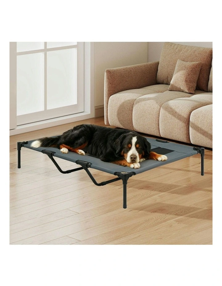 Heavy Duty Outdoor Cooling Portable Elevated Pet Bed in Black image 7