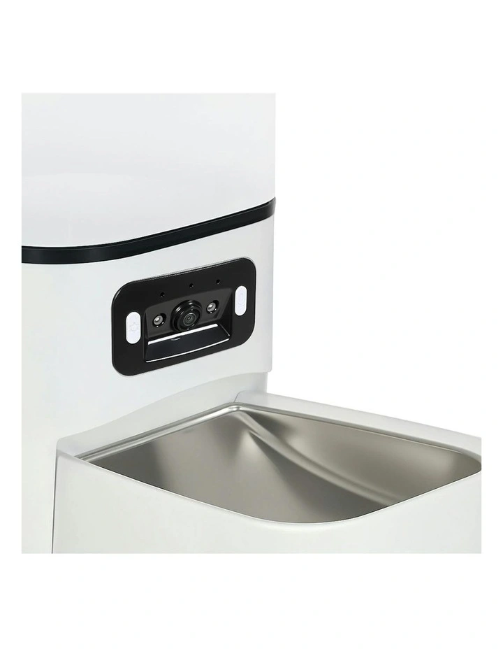 Double Camera Smart Wifi App Food Dispenser Automatic Pet Feeder 6L in White image 4