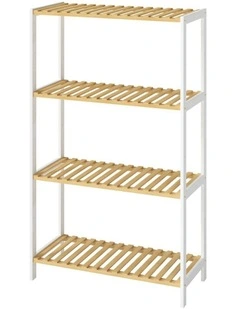 Bamboo Storage Rack 4 Tier 100cm in Multi