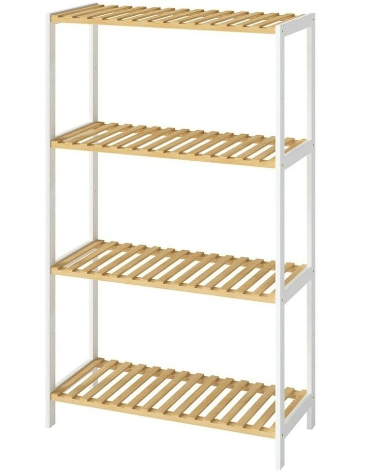 Bamboo Storage Rack 4 Tier 100cm in Multi image 1