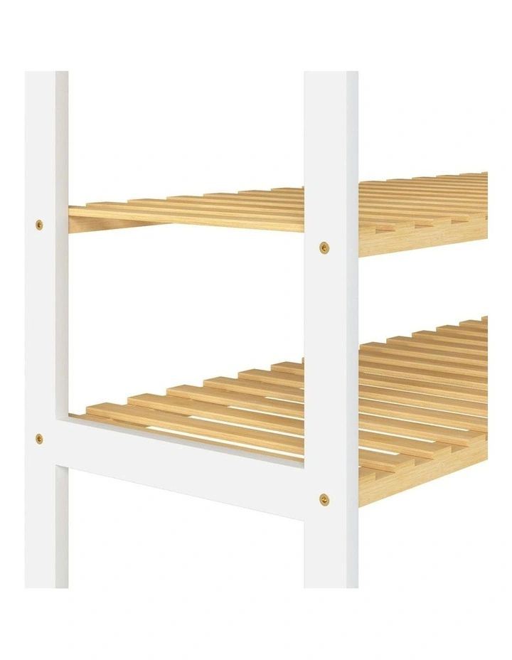 Bamboo Storage Rack 4 Tier 100cm in Multi image 6