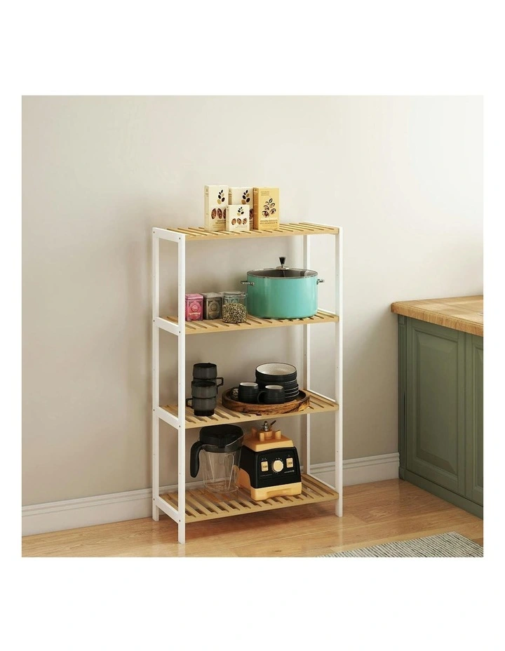 Bamboo Storage Rack 4 Tier 100cm in Multi image 7