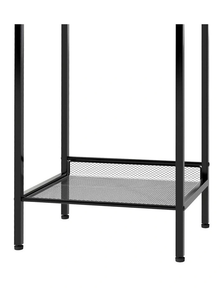 Industrial Side Table Shelf 2-Tier in Retro Brown image 4