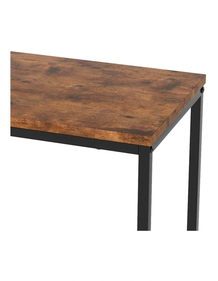 Industrial Side Table Shelf 2-Tier in Retro Brown image 6