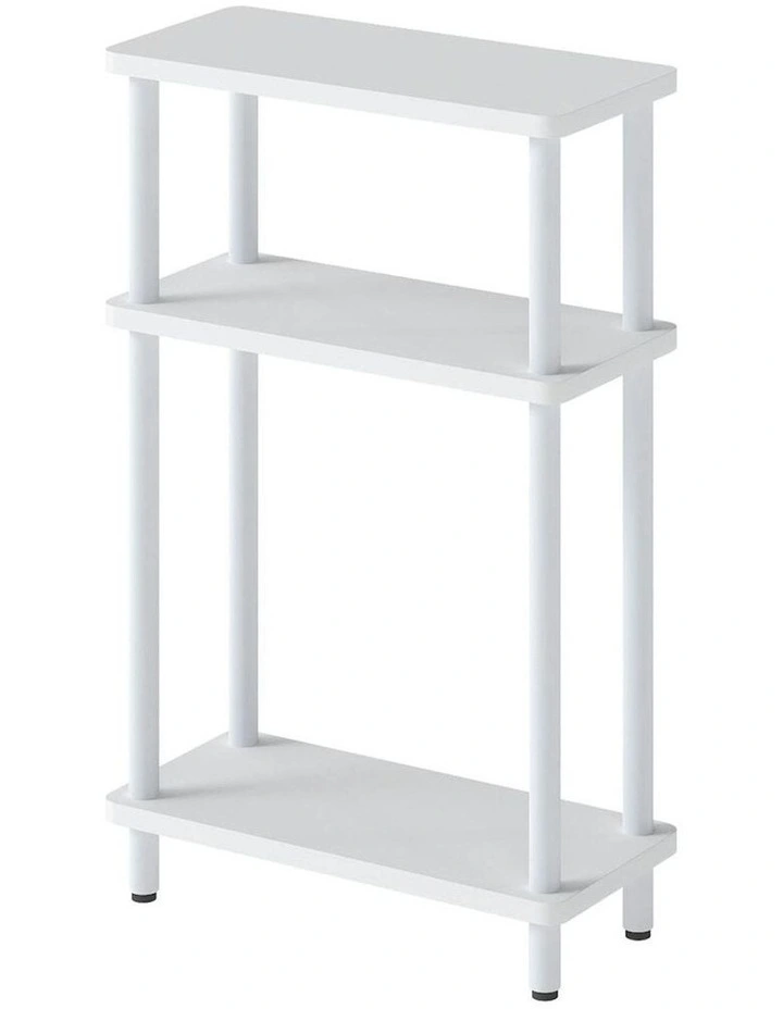 Side Table Bedside Table 3Tier in White image 1