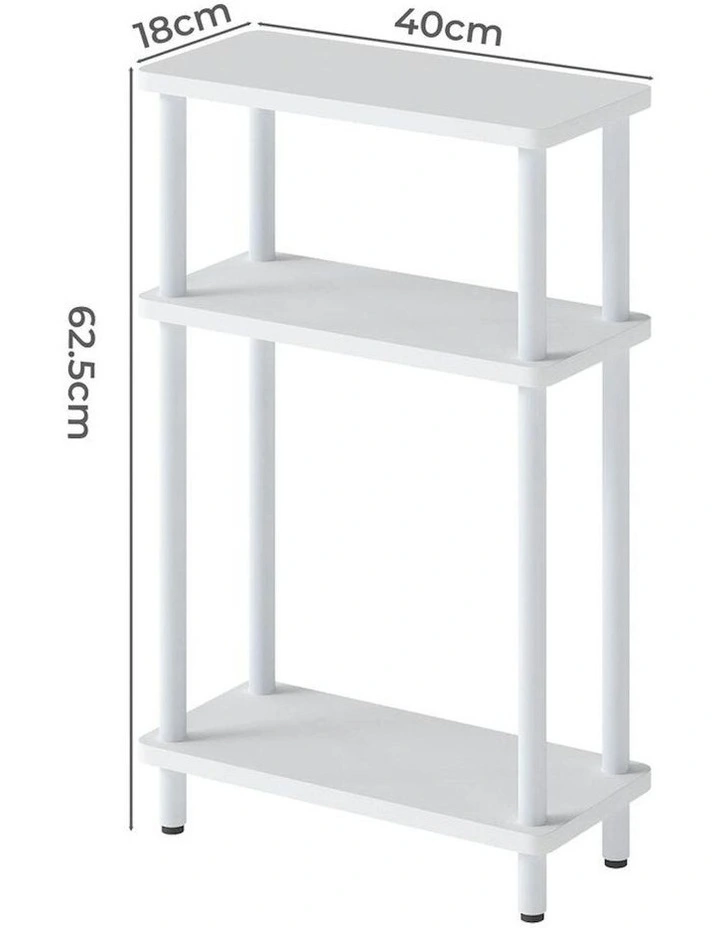 Side Table Bedside Table 3Tier in White image 3