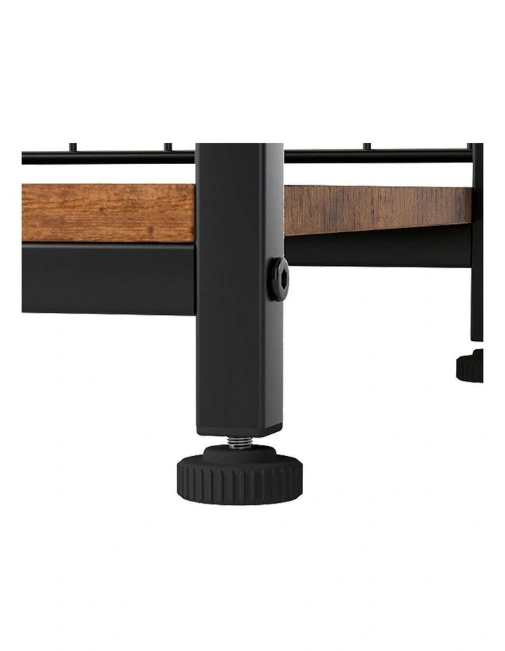 Modern Wood Record Player Side Table 3-Tier Storage Shelf in Brown image 5