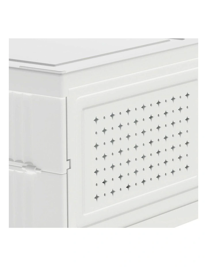 Shoe Box Foldable Home Shoe Shelf Ventilated Storage Organizer 6 Pcs in White image 6