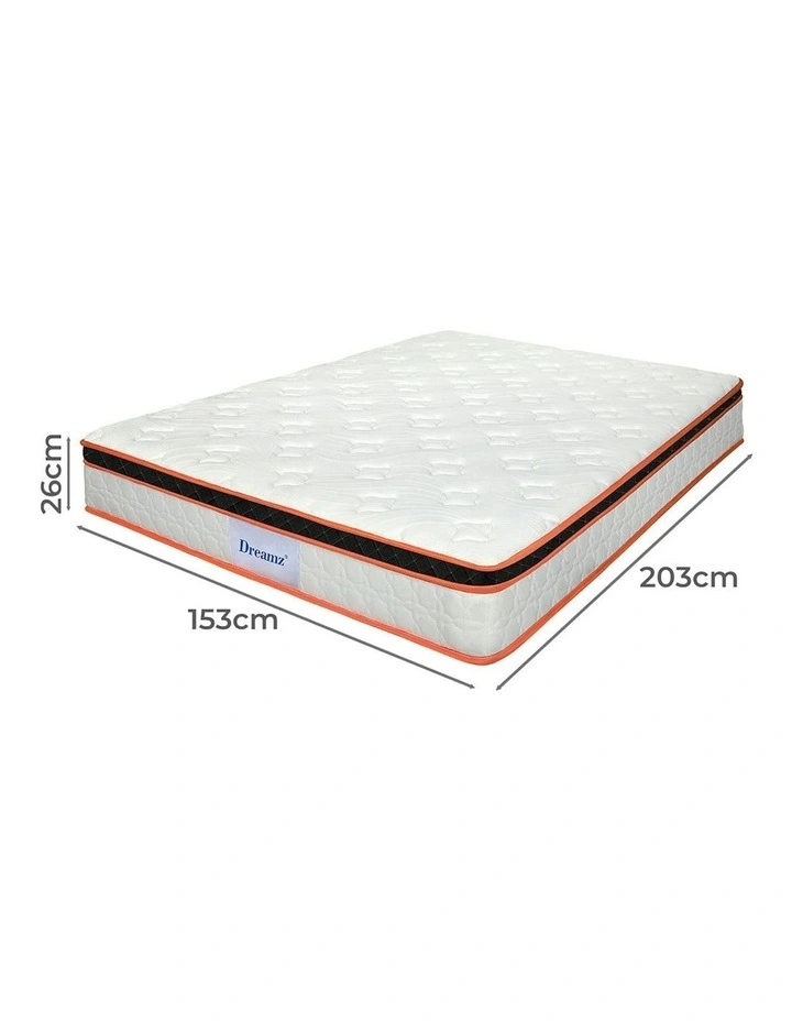 7 Zone Queen Spring Mattress 26cm in White image 3