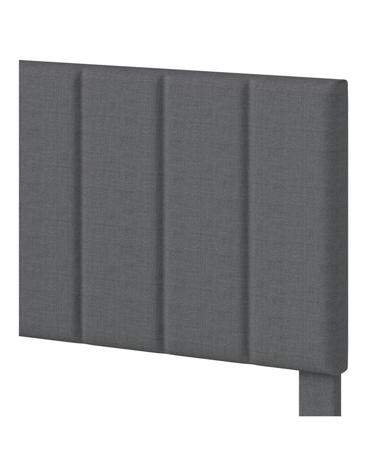 Sturdy Base Upholstered Headboard Mattress Bed Frame Double in Grey image 4