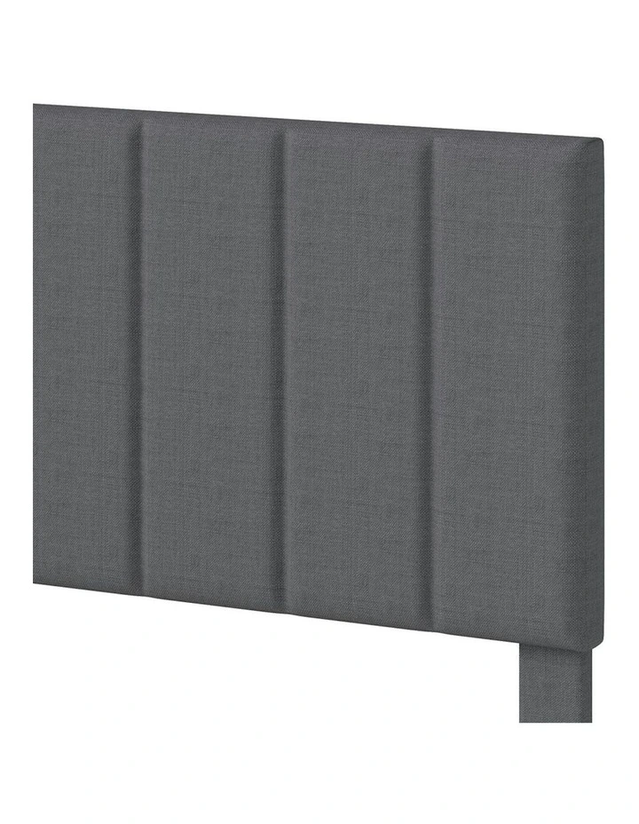 Sturdy Base Upholstered Headboard Mattress Bed Frame Queen in Grey image 4