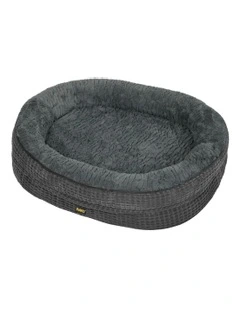 Orthopedic Plush Soft Washable Cosy Cushion Dog Bed M Size in Grey