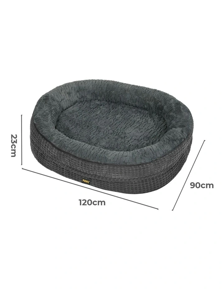 Orthopedic Plush Soft Washable Cosy Cushion Pet Bed XXL Size in Grey image 3