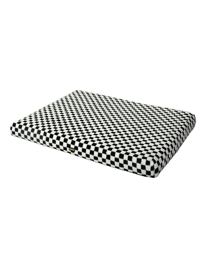Orthopedic Bed Memory Foam Mattress Square Checkerboard Pet Mat L in Black image 1
