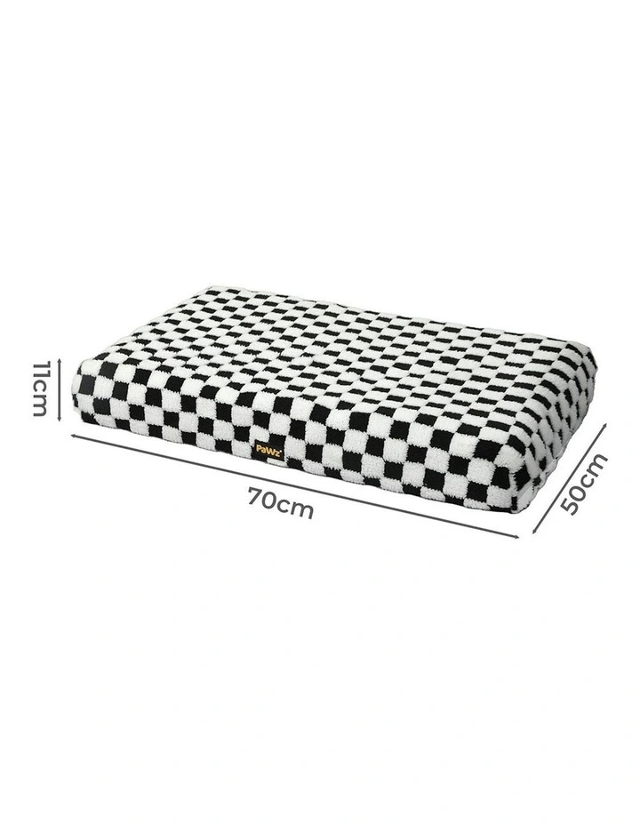 Orthopedic Bed Memory Foam Mattress Square Checkerboard Pet Mat M in Black image 3