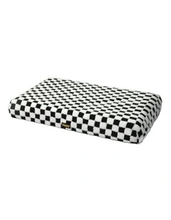 Orthopedic Bed Memory Foam Mattress Square Checkerboard Pet Mat S in Black