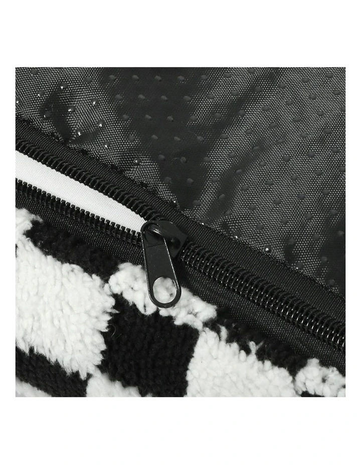 Orthopedic Dog Bed Memory Foam Dog Mattress Square Checkerboard Pet Mat XL in Black image 6