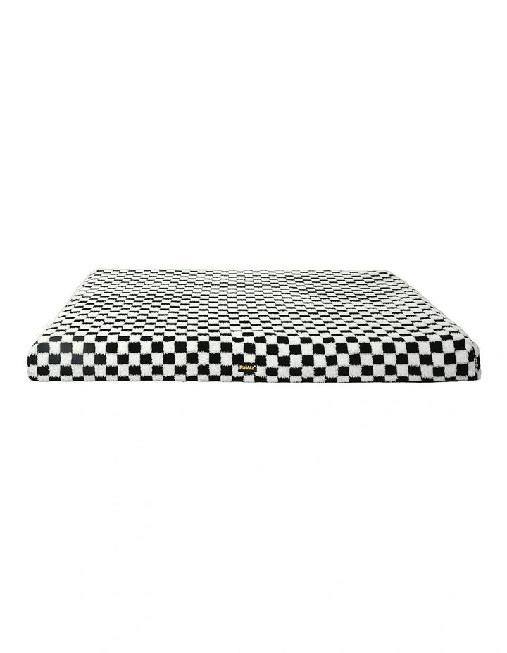 Orthopedic Dog Bed Memory Foam Dog Mattress Square Checkerboard Pet Mat XXL in Black image 2