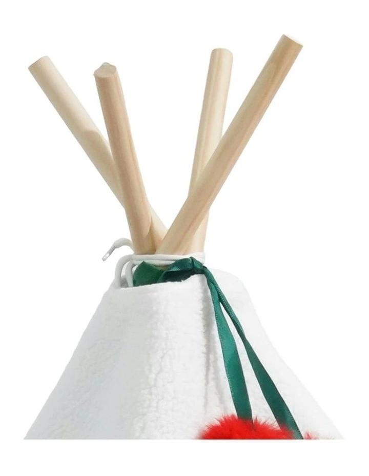 Pet Tent House Pet Teepee Dog Cat Tent Bed Washable Portable Indoor in Green image 4