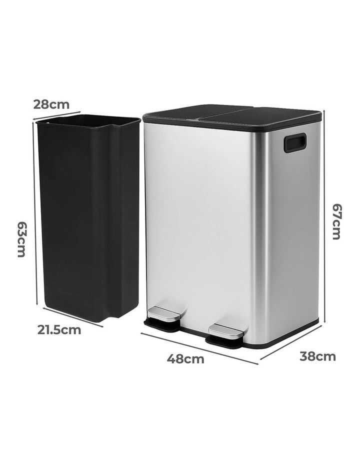 Stainless Steel Kitchen Dustbin 60L in Multi image 3
