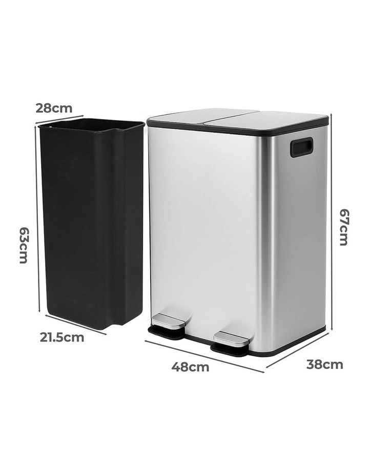 Stainless Steel Kitchen Dustbin 60L in Multi image 3
