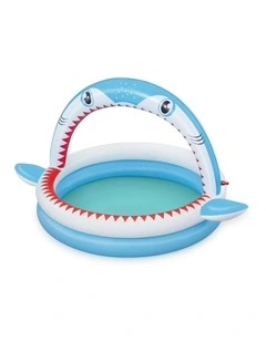 Sharktastic Sprinkler Play Pool 1.63m x 1.27m x 92cm