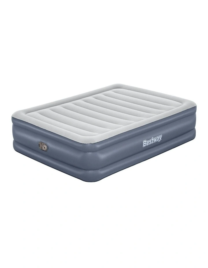 Tritech Air Mattress Queen Built-in AC Pump 203 x 152 x 51cm in Blue image 2