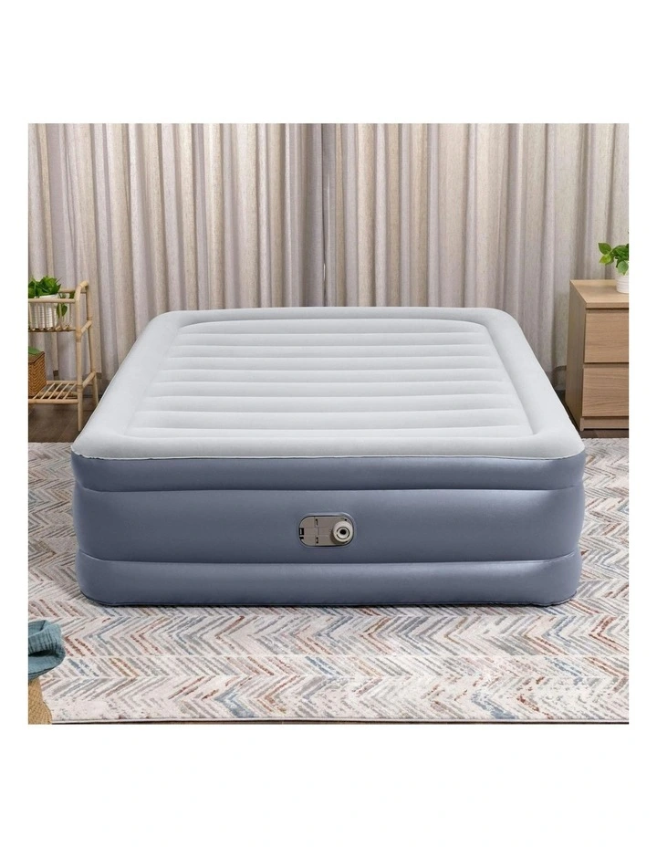 Tritech Air Mattress Queen Built-in AC Pump 203 x 152 x 51cm in Blue image 3