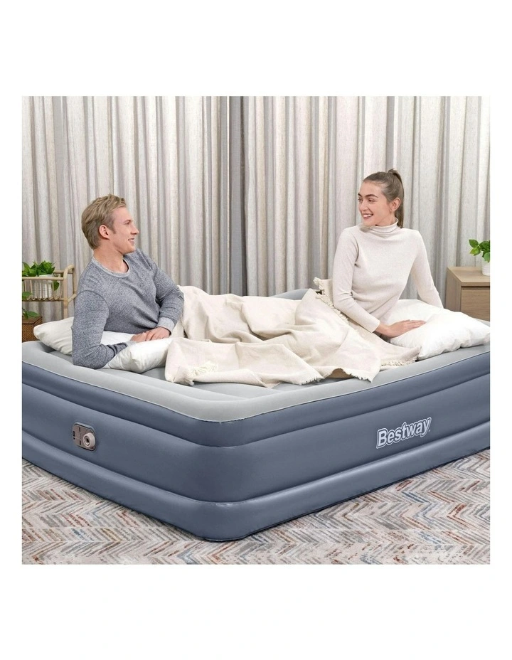 Tritech Air Mattress Queen Built-in AC Pump 203 x 152 x 51cm in Blue image 4