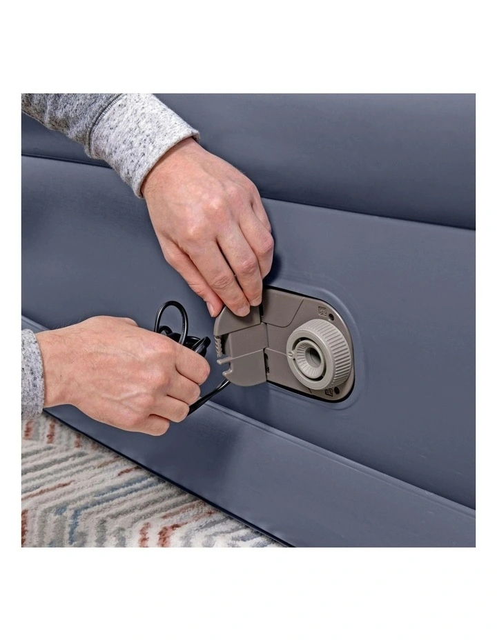 Tritech Air Mattress Queen Built-in AC Pump 203 x 152 x 51cm in Blue image 5